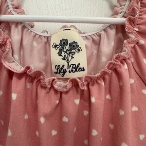 Lily Bleu Pink and White Ruffle Top